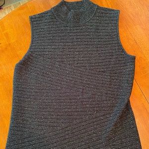 Sparkly Mock Turtle Neck Sleeveless Top size M from Dana Buchman